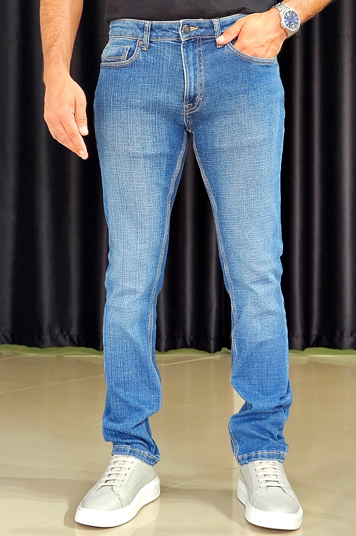 Calça Slim Jeans Motion Flex Índigo 02