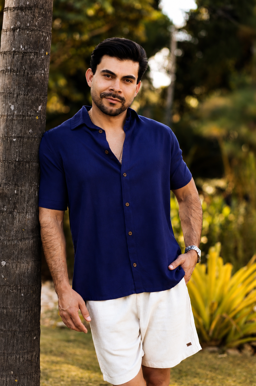 Camisa Resort Linho MC Overcut