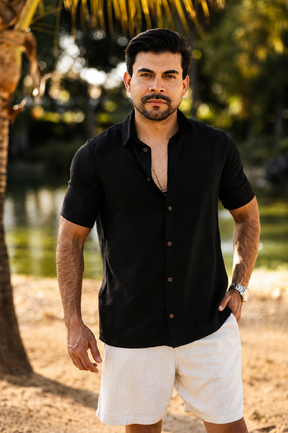 Camisa Resort Linho MC Overcut