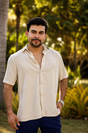 Camisa Resort Linho MC Overcut