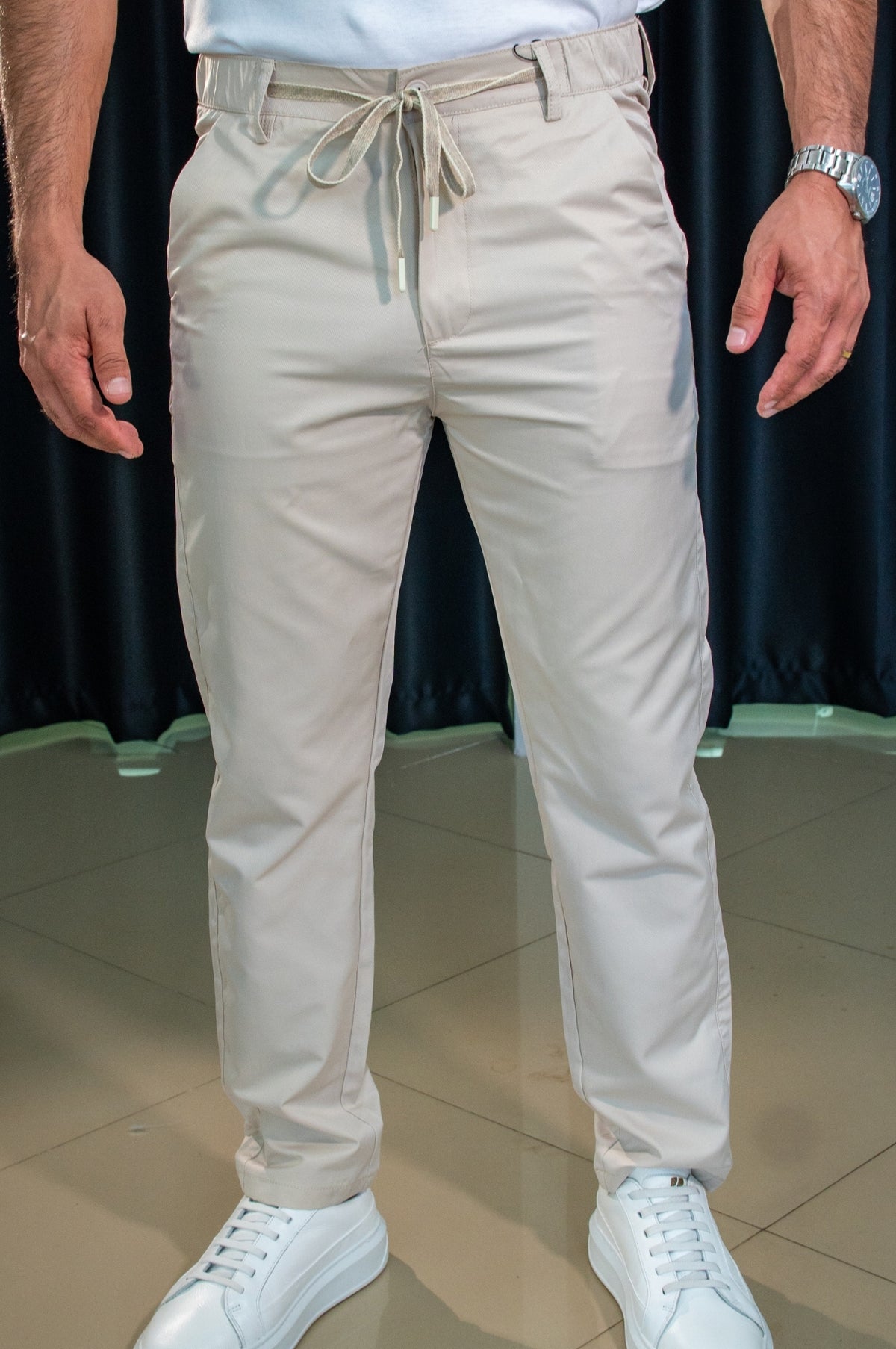 Calça Regular Piastri Cordão