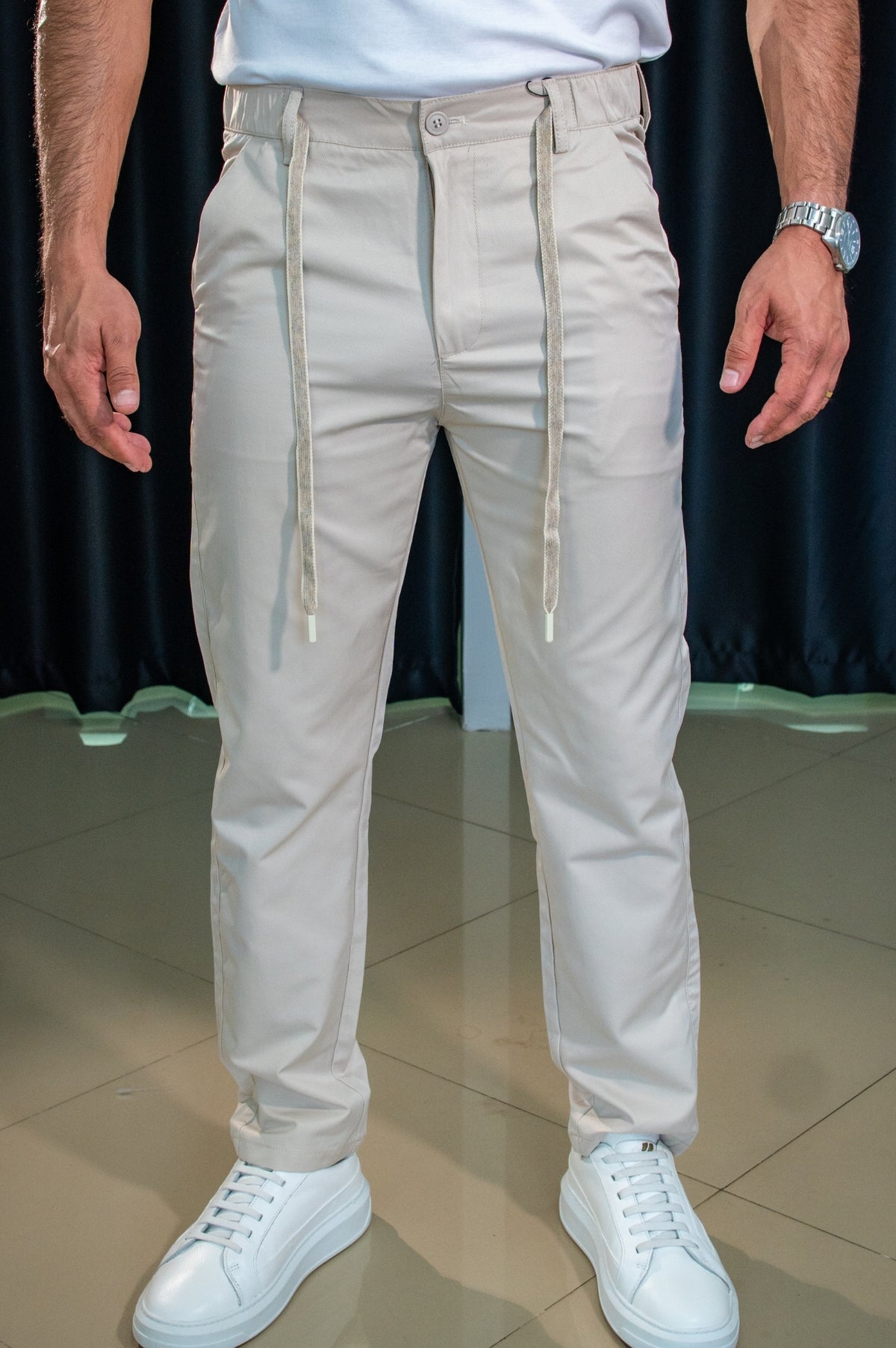 Calça Regular Piastri Cordão