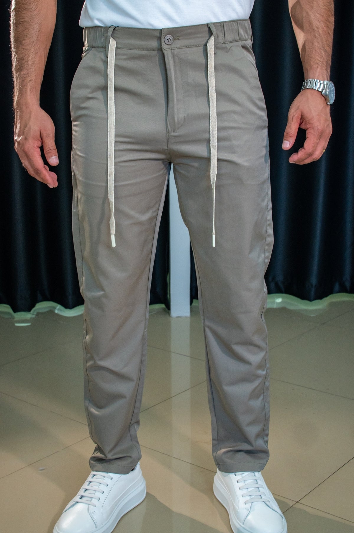 Calça Regular Piastri Cordão