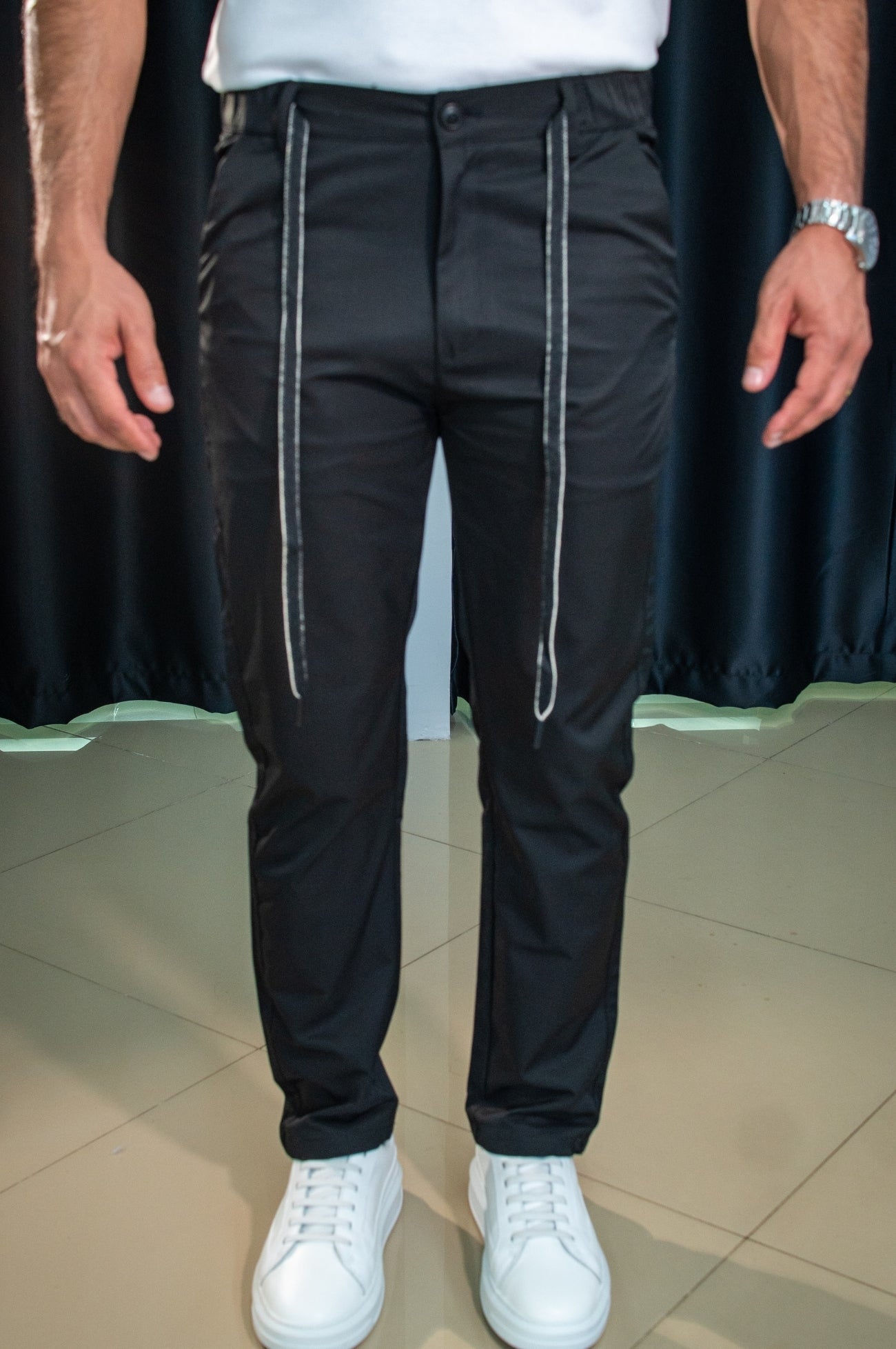 Calça Regular Piastri Cordão