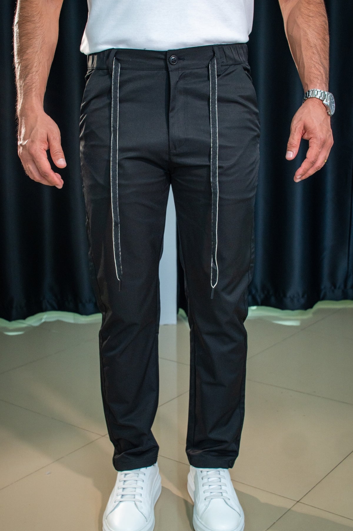 Calça Regular Piastri Cordão