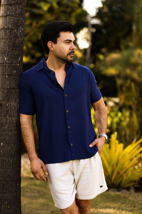 Camisa Resort Linho MC Overcut
