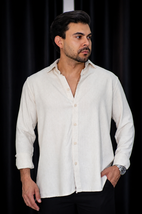 Camisa Resort Linho ML Overcut