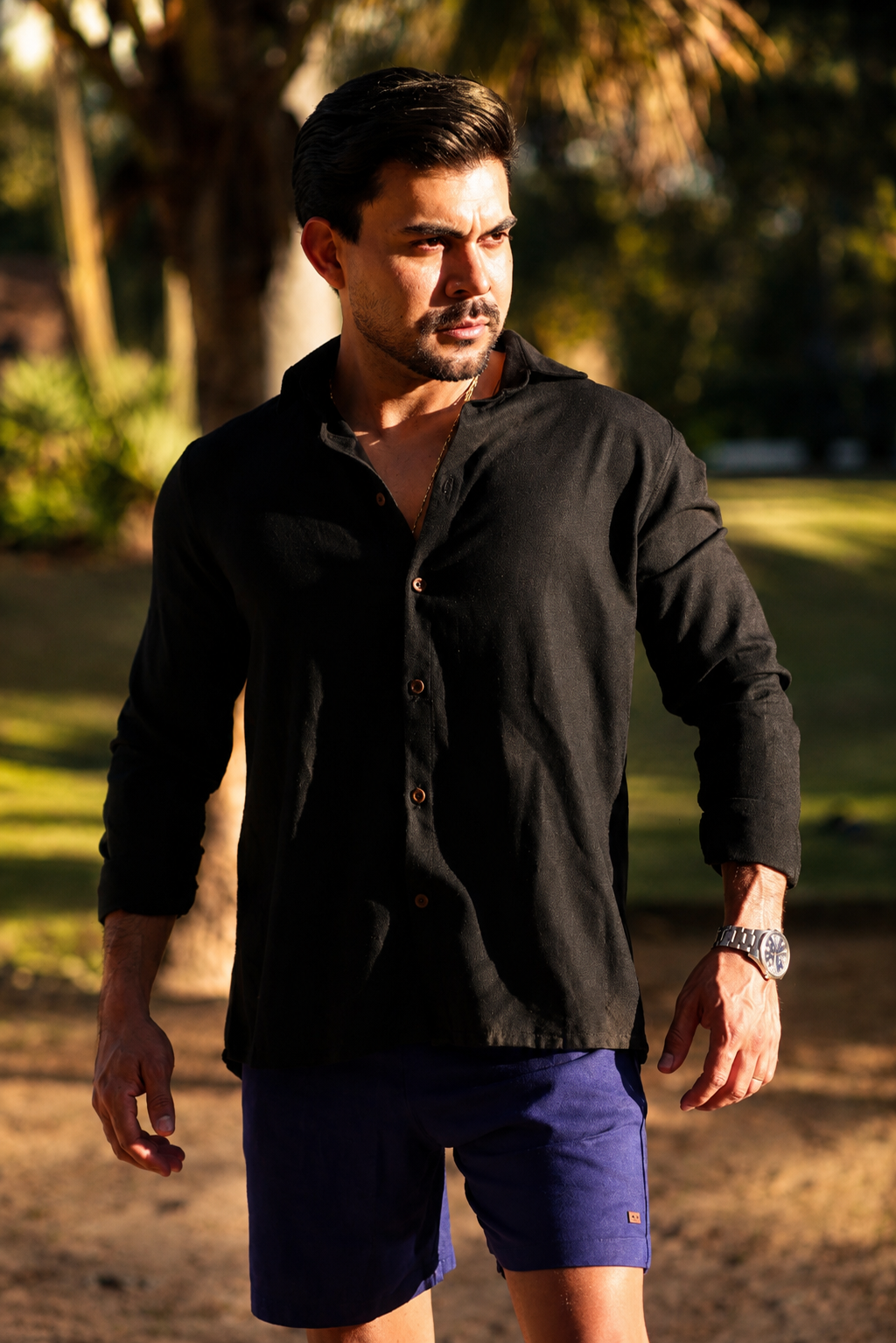 Camisa Resort Linho ML Overcut